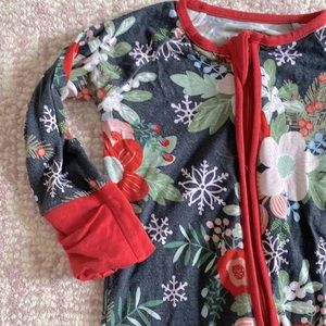 Little Sleepies Bamboo Sleeper In Winter Flower Pattern